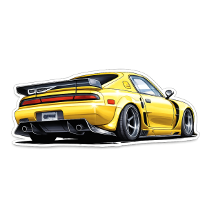 mazda rx 7 fd sticker (green) (copy)