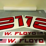 Low-Tack Numbers + Name Plate